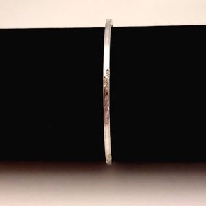 Vintage Taxco Sterling Silver Half-Round Bangle Bracelet — Handmade — 925
